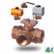 Van bi đồng thau 3 ngã hiệu Zeco - 3 Way Brass Ball Valve